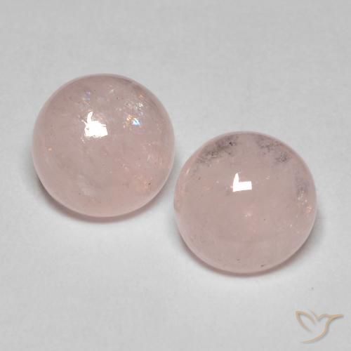 4.71 ctw Pink Morganite Stones, Natural Morganite in Round Cabochon Shape for Sale