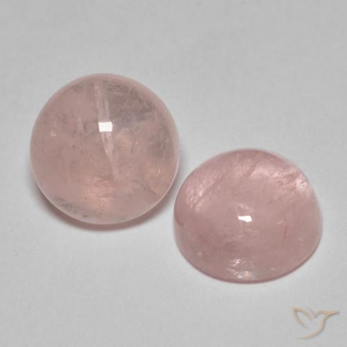 8.11 ctw Pink Morganite Stones, Natural Morganite in Round Cabochon Shape for Sale