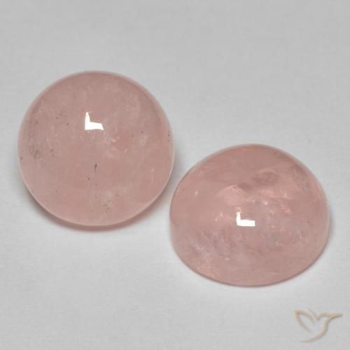 9.29 ctw Pink Morganite Stones, Natural Morganite in Round Cabochon Shape for Sale