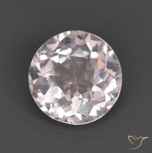 1.14 ct Pink Morganite Gemstone, Morganite Gem in Round Facet Shape for Sale.