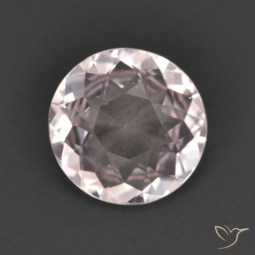 1.16 ct Pink Morganite Gemstone, Morganite Gem in Round Facet Shape for Sale.