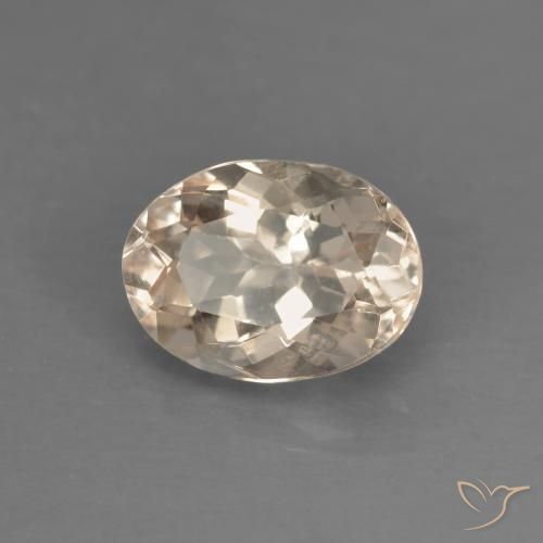 1.08 ct Pink Morganite Stone, Natural Morganite in Oval Facet Shape for Sale