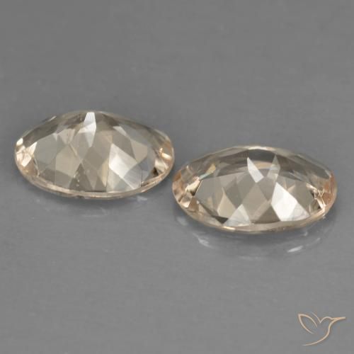 Morganite Gemstones in 7.9 x 5.7 mm Size for Sale, Morganite Stones in Salmon Pink Color