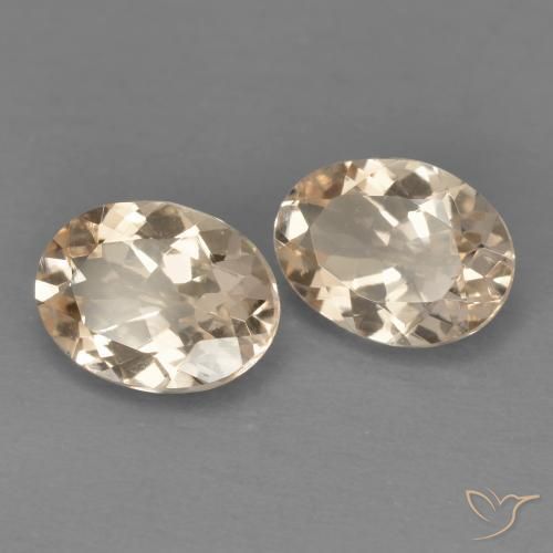 1.89 ctw Pink Morganite Stones, Natural Morganite in Oval Facet Shape for Sale