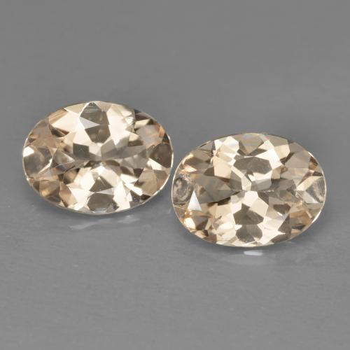 Salmon Pink Morganite Gem - 1ct Oval Facet (ID: 597456)