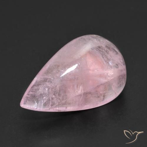 8.04 ct Pink Morganite Stone, Natural Morganite in Pear Cabochon Shape for Sale