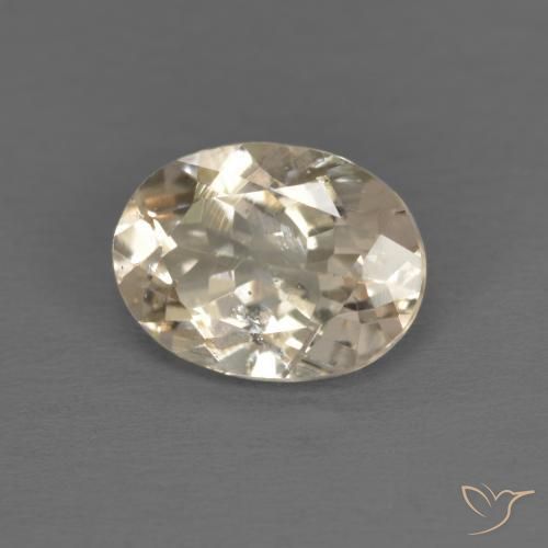 1.18 ct Golden Morganite Stone, Natural Morganite in Oval Facet Shape for Sale