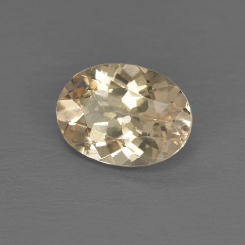 1.08 ct Golden Morganite Stone, Natural Morganite in Oval Facet Shape for Sale