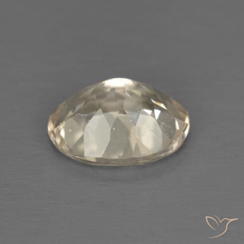 Morganite Gemstone in 8.2 x 6.3 mm Size for Sale, Morganite Stone in Cream Color