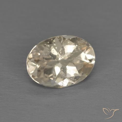 1.08 ct Golden Morganite Stone, Natural Morganite in Oval Facet Shape for Sale