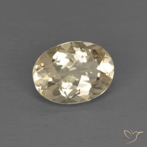 1.15 ct Golden Morganite Stone, Natural Morganite in Oval Facet Shape for Sale