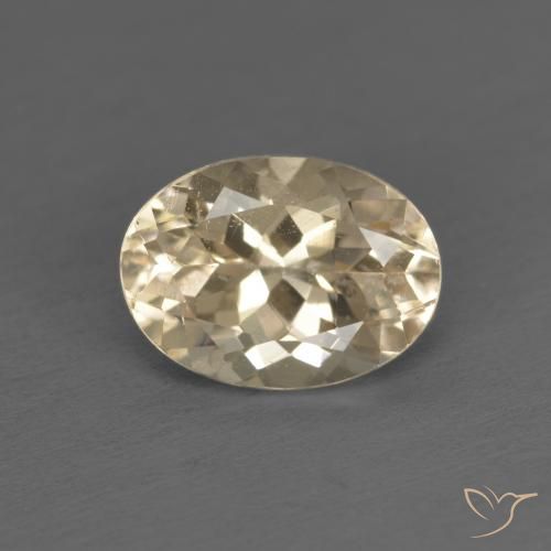 1.29ct Natural Light Golden Morganite, Oval, VS