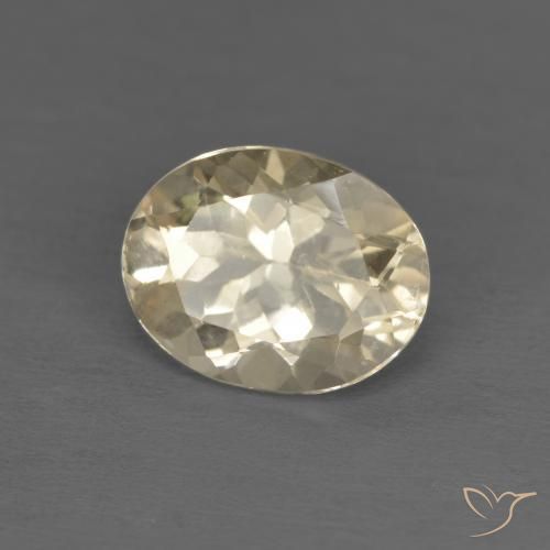 1.17 ct Golden Morganite Stone, Natural Morganite in Oval Facet Shape for Sale