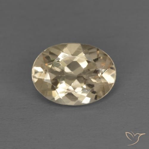 1.02ct Natural Light Golden Morganite, Oval, VVS-VS