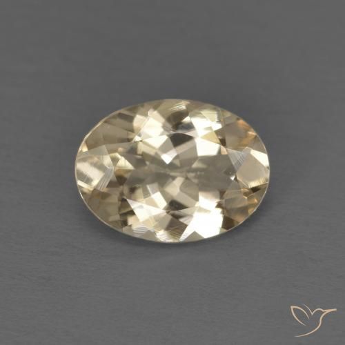 0.96ct Natural Light Gold Morganite, Oval, VVS-VS