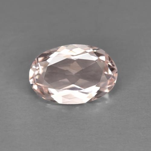 0.84 ct Pink Morganite Gemstone, Morganite Gem in Oval Facet Shape for Sale.