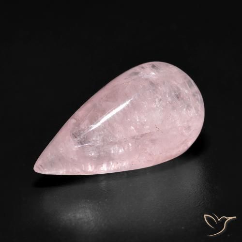7.68 ct Pink Morganite Stone, Natural Morganite in Pear Cabochon Shape for Sale