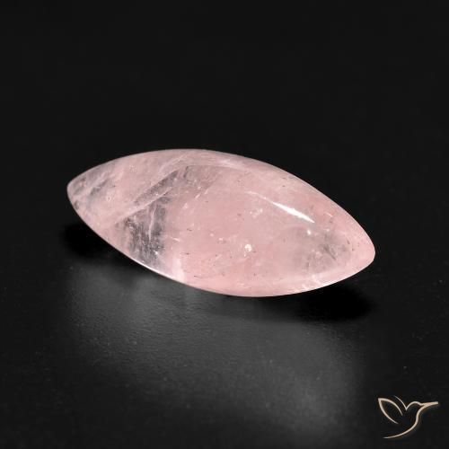 3.91 ct Pink Morganite Stone, Natural Morganite in Marquise Cabochon Shape for Sale