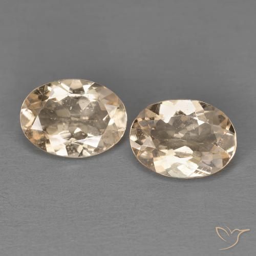 1.73 ctw Orange Morganite Stones, Natural Morganite in Oval Facet Shape for Sale