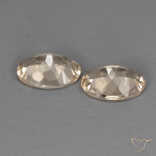 Morganite Gemstones in 8 x 6 mm (calibrated) Size for Sale, Morganite Stones in Light Orange Color