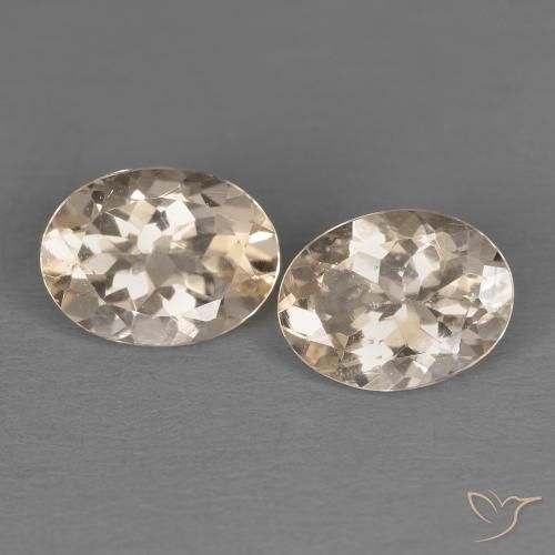 2.15 ctw Pink Morganite Gemstones, Morganite Gems in Oval Facet Shape for Sale.