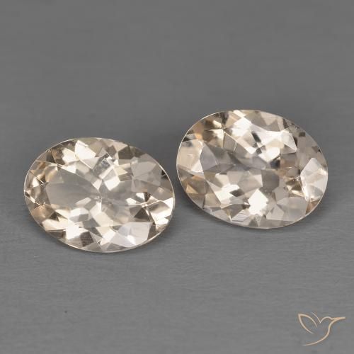 2.01 ctw Pink Morganite Stones, Natural Morganite in Oval Facet Shape for Sale