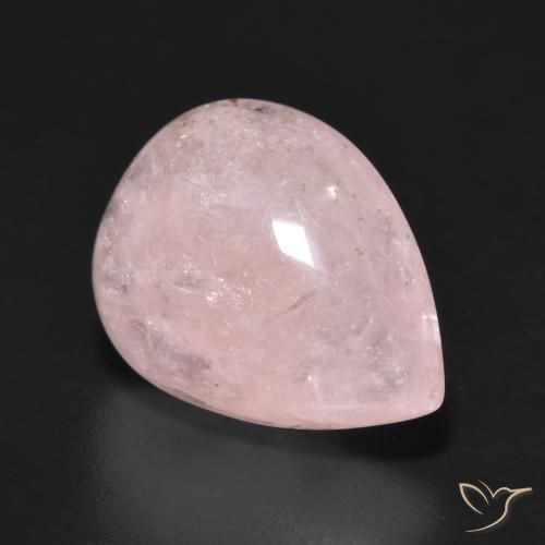 8.26 ct Pink Morganite Stone, Natural Morganite in Pear Cabochon Shape for Sale