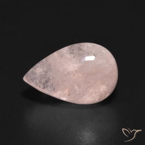 2.43 ct Pink Morganite Stone, Natural Morganite in Pear Cabochon Shape for Sale