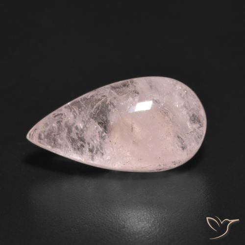 4.42 ct Pink Morganite Stone, Natural Morganite in Pear Cabochon Shape for Sale