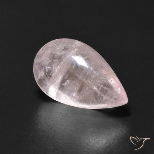3.65 ct Pink Morganite Stone, Natural Morganite in Pear Cabochon Shape for Sale