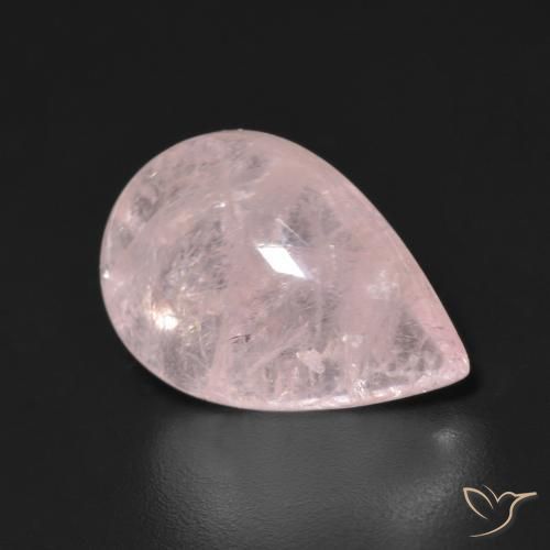5.23 ct Pink Morganite Stone, Natural Morganite in Pear Cabochon Shape for Sale