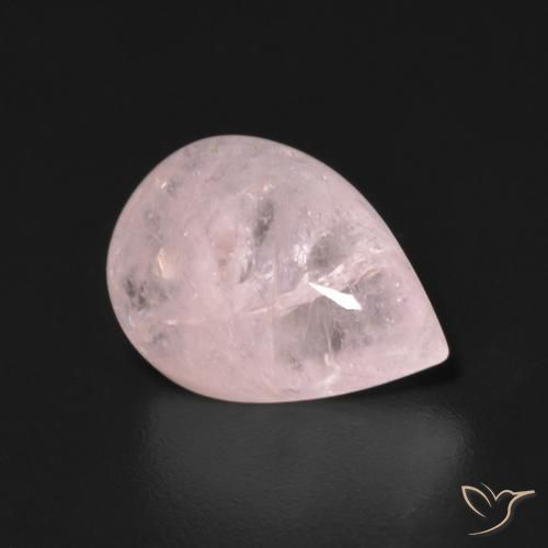 3.72 ct Pink Morganite Stone, Natural Morganite in Pear Cabochon Shape for Sale