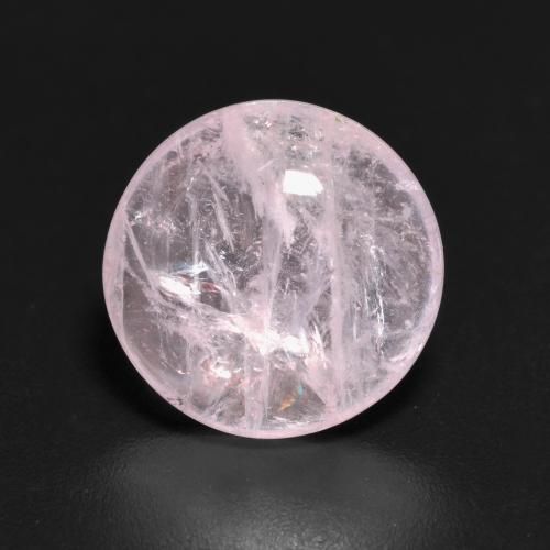 Very Light Rose Pink Морганит Камень - 3.7ct Круглый Кабошон (ID: 600306)