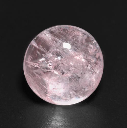 Morganite Cabochon rotondo da 5,44 ct dall'Afghanistan, dimensione 11mm, purezza Transparent, pietra preziosa naturale non trattati, Morganite 1pc in colore Rosa corallo, durezza Mohs di 7,5 - 8 adatto per gioielli da indossare ogni giorno, Photo A
