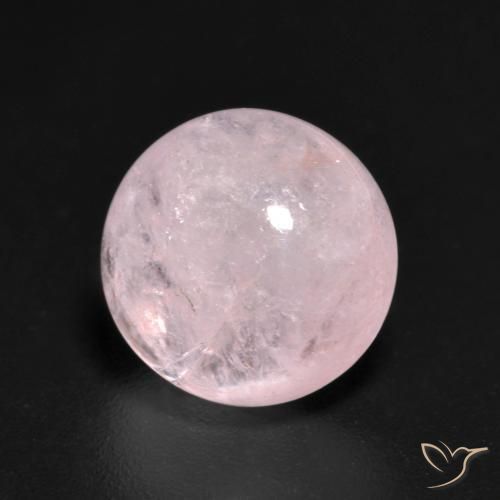 3.36 ct Pink Morganite Stone, Natural Morganite in Round Cabochon Shape for Sale