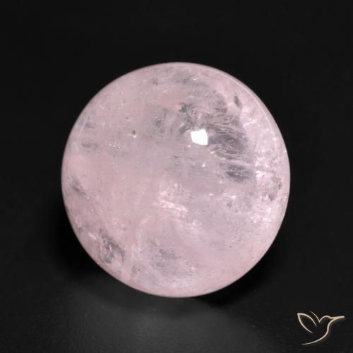 7.24 ct Pink Morganite Stone, Natural Morganite in Round Cabochon Shape for Sale