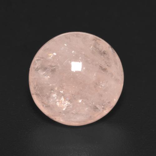 Salmon Pink Morganite Gem - 4.1ct Round Cabochon (ID: 600547)