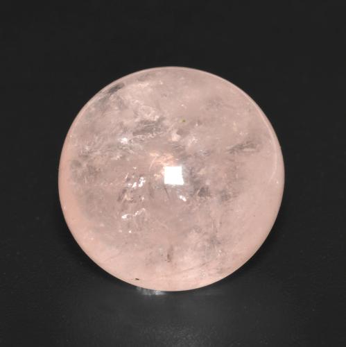 6.72ct Round Medium Pink Morganite from Afghanistan, Dimension 12.1mm, Natural untreated Gemstone, Transparent Clarity, 1pc Round Cabochon Morganite, Mohs Hardness of 7.5 - 8 suitable for daily wear jewelry, Photo A