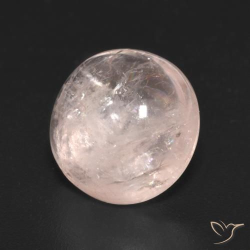 3.88 ct Pink Morganite Stone, Natural Morganite in Round Cabochon Shape for Sale