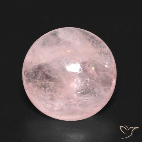 5.97ct Natural Light Pink Morganite, Round, Transparent