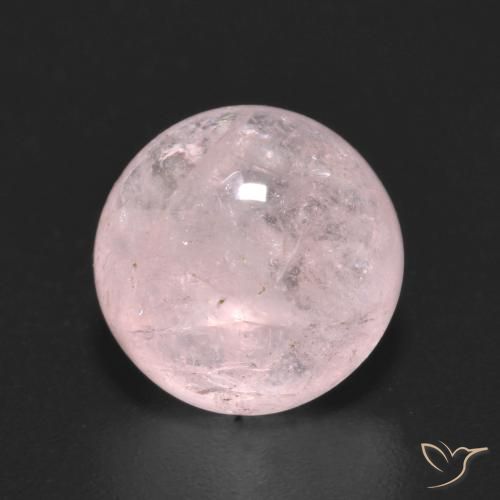 3.85ct Natural Rose Pink Morganite, Round, Transparent