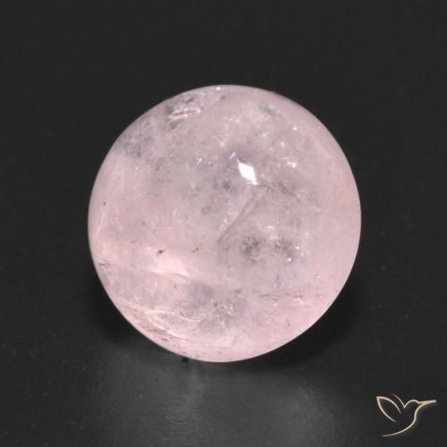 3.85 ct Pink Morganite Stone, Natural Morganite in Round Cabochon Shape for Sale