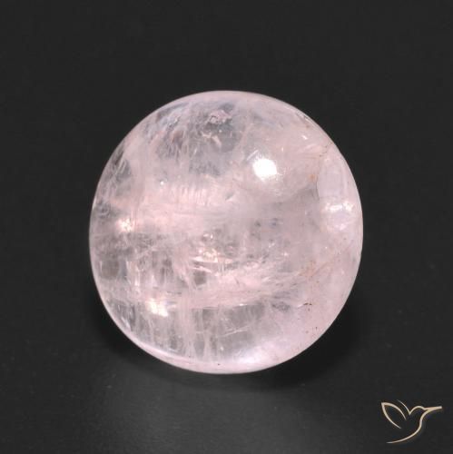5.25 ct Pink Morganite Stone, Natural Morganite in Round Cabochon Shape for Sale