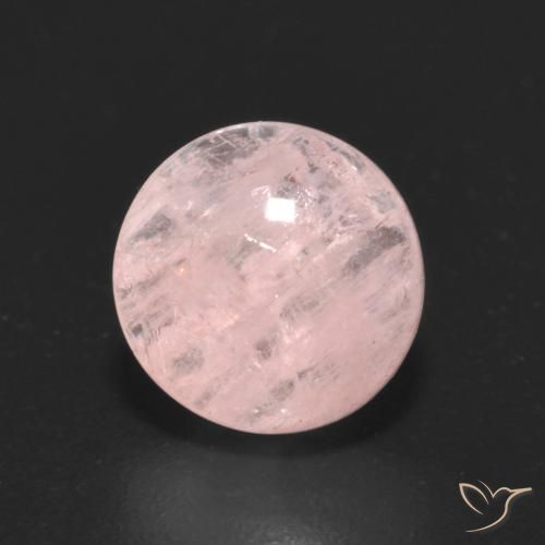 1.97ct Natural Light Coral Pink Morganite, Round, Transparent