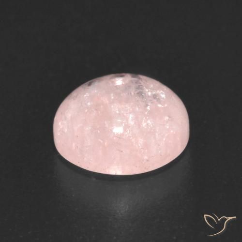 Morganite Gemstone in 8 mm (calibrated) Size for Sale, Morganite Stone in Light Coral Pink Color