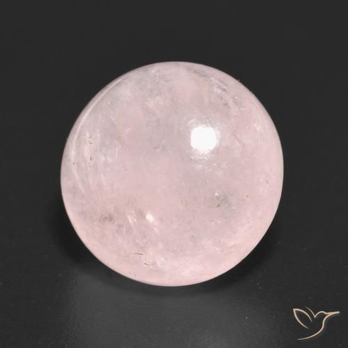 7.34 ct Pink Morganite Stone, Natural Morganite in Round Cabochon Shape for Sale