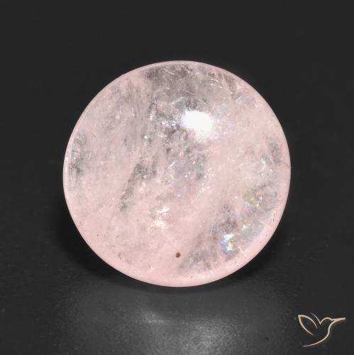 5.69 ct Pink Morganite Gemstone, Morganite Gem in Round Cabochon Shape for Sale.