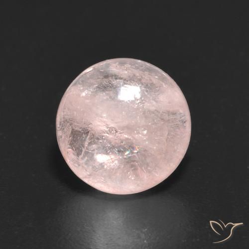 1.46ct Natural Light Rose Pink Morganite, Round, Transparent