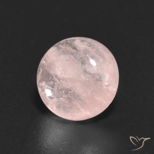 1.46 ct Pink Morganite Stone, Natural Morganite in Round Cabochon Shape for Sale