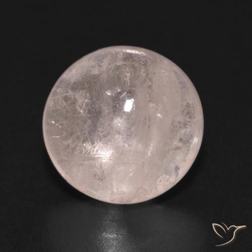 4.35ct Natural Flamingo Pink Morganite, Round, Transparent, Photo A